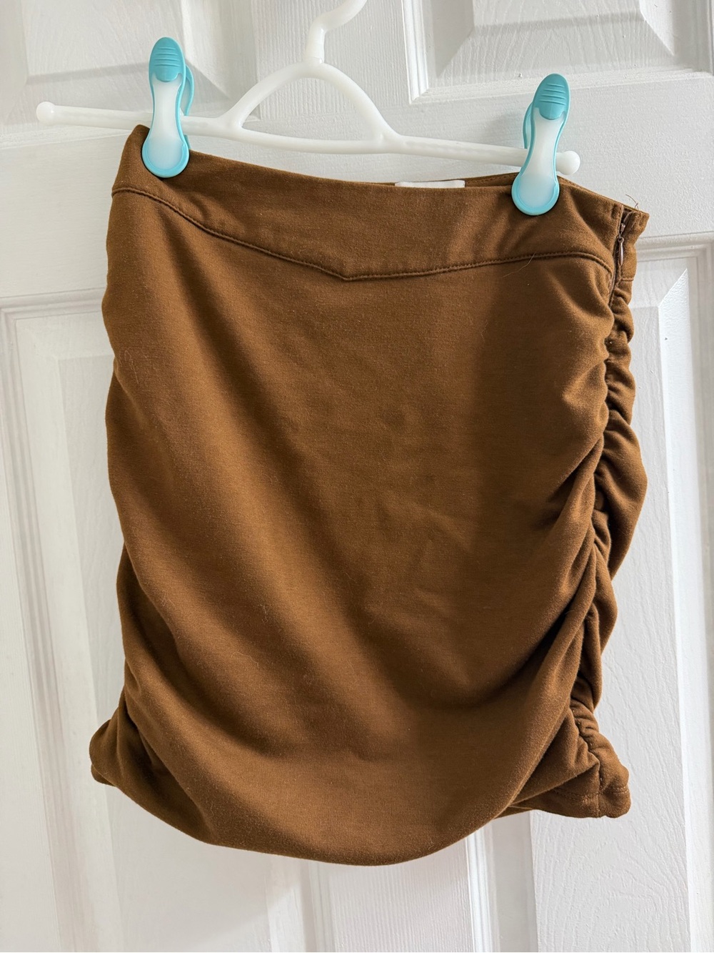 Princess Polly Brown Ruched Mini Skirt 4